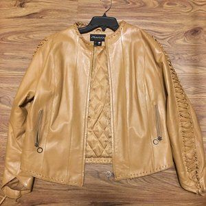 Marcia Collection Italian Leather Jacket Brown